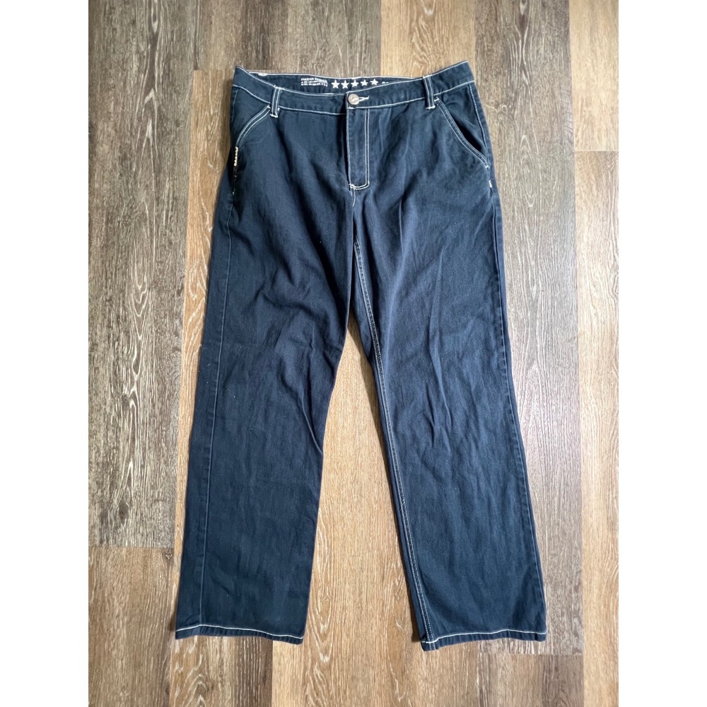 Fivestar General Utility Pants Womens 11/30 Navy Blue Contrast Stitch Wide Leg
